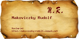 Makoviczky Rudolf névjegykártya